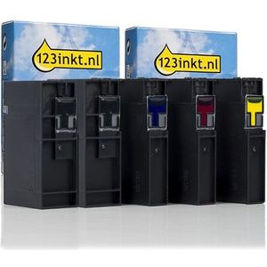 Canon aanbieding: 1 x PGI-2500 serie 2x zwart + 3 kleuren Inktcartridge (123inkt huismerk)