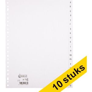 Aanbieding: 10x 123inkt witte kartonnen indexen A4 met A-Z tabs (23 gaats)