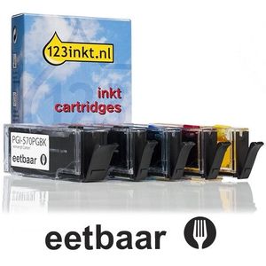 Canon PGI-570PGBK / CLI-571 aanbieding: 2 zwart + 3 kleuren (eetbaar)