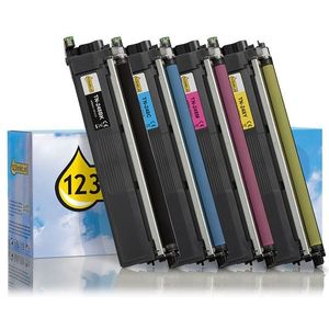 Toner Aanbieding: 123inkt huismerk vervangt Brother TN-248 BK / C / M / Y zwart + 3 kleuren