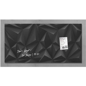 Sigel magnetisch glasbord 91 x 46 cm zwart diamond