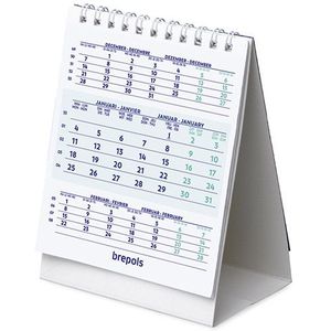 Brepols - Bureaukalender 2025 - Maandoverzicht - 10,5 x 13 cm - 12 Maanden