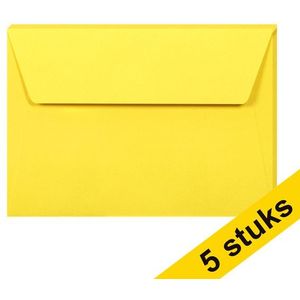 Clairefontaine gekleurde enveloppen intens geel C6 120 grams (5 stuks)