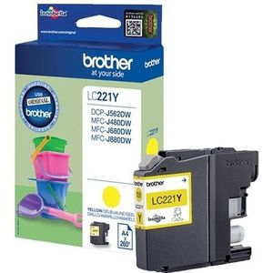 Brother - LC-221Y - Inktcartridge - Geel - 3.9 ml