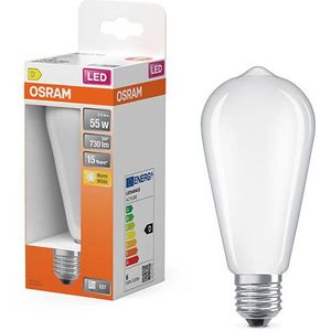 Osram - LED Lamp - Mat - E27 - Edison ST64 - 5.4W (55W) - 2700K - 730 Lumen