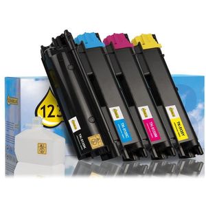 Toner Kyocera aanbieding: TK-5135K / C / M / Y zwart + 3 kleuren (123inkt huismerk)