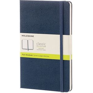 Moleskine large notitieboek blanco hard cover blauw