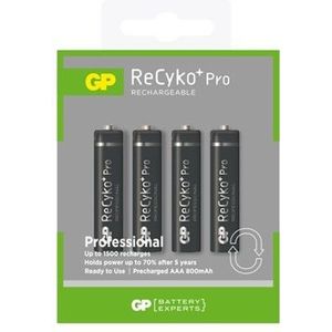 GP 800 ReCyko+ oplaadbare AAA HR03 batterij 4 stuks