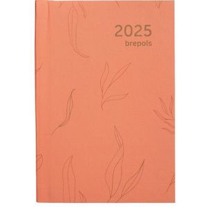 Brepols Delta Tropical Flowers weekagenda 2025 taupe (1 week per 2 pagina's) 6-talig