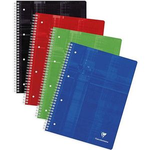 Clairefontaine collegeblok A4+ gelinieerd 90 grams 80 vel assorti 5 stuks