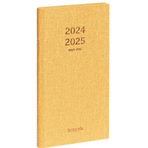 Brepols Interplan Raw 16 maanden agenda 2024-2025 geel (1 week 2 pagina's) 6-talig