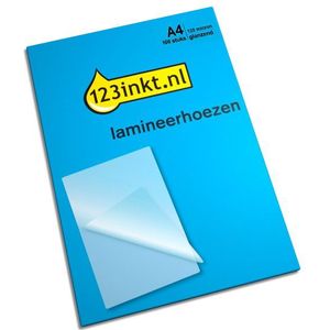 123inkt document lamineerhoes A4 glanzend 2x125 micron (100 stuks)