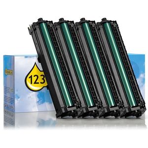 Toner Lexmark aanbieding: 20N2HK0, C0, M0, Y0 zwart + 3 kleuren (123inkt huismerk)