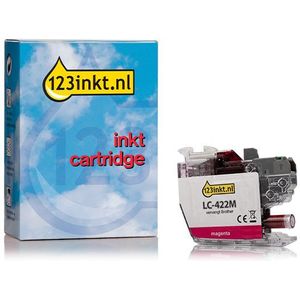 123inkt huismerk vervangt Brother LC-422M inktcartridge magenta