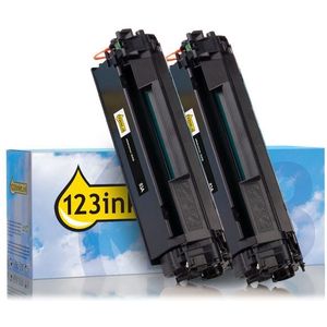 123inkt huismerk vervangt HP 83A (CF283AD) toner zwart dubbelpack