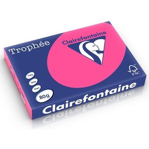 Clairefontaine gekleurd papier fluor roze 80 grams A3 (500 vel)