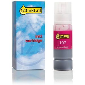 Epson 107 inktfles magenta (123inkt huismerk)
