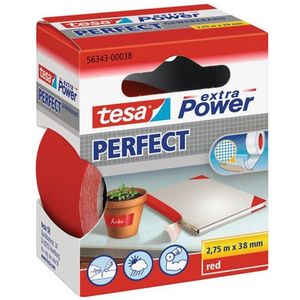 Tesa Extra Power Perfect textieltape rood 38 mm x 2,75 m