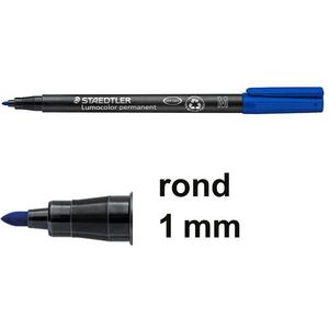 Staedtler Lumocolor 317 permanent marker blauw (1 mm rond)