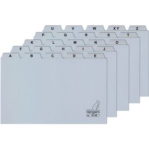 Kangaro tabkaart grijs 148 x 100/110 mm A6 (1 set)