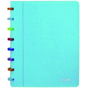 Atoma Tutti Frutti geruit schrift A5 transparant turkoois 72 vel (4 x 8 mm)