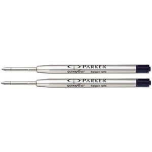Parker Quinkflow balpen navulling medium zwart (2 stuks)