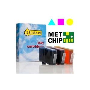 Inktcartridge 123inkt huismerk vervangt HP 364XL multipack kleur cyaan/magenta/geel