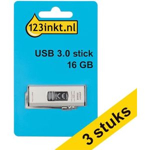 Aanbieding: 3x 123inkt USB 3.0-stick 16GB