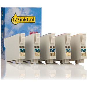 Epson T0715 multipack 2x zwart + 3 kleuren Inktcartridge (123inkt huismerk)