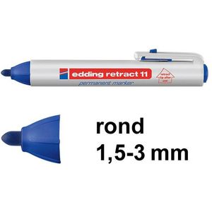 Edding Retract 11 permanent marker blauw (1,5 - 3 mm rond)