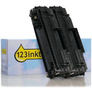 123inkt huismerk vervangt HP 05A (CE505A) toner zwart dubbelpak