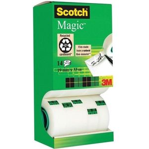 3M Scotch Magic plakband 19 mm x 33 m (14 rollen)