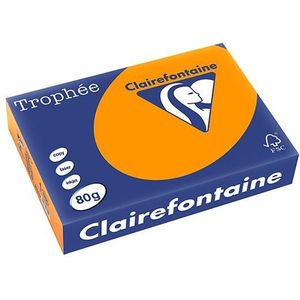Clairefontaine gekleurd papier fel oranje 80 grams A4 (500 vel)