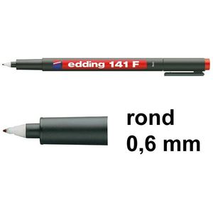 Edding 141F permanent marker rood (0,6 mm rond)
