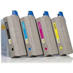 Toner OKI aanbieding: 45396304, 03, 02, 01 zwart + 3 kleuren (123inkt huismerk)