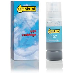 Epson 107 inktfles licht cyaan (123inkt huismerk)