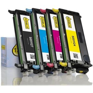 Toner Epson aanbieding: S051127, 28, 29, 30 zwart + 3 kleuren (123inkt huismerk)