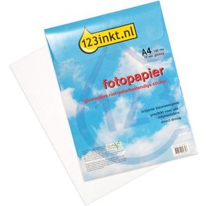 123inkt fotopapier sticker PVC A4 transparant (10 stickers)