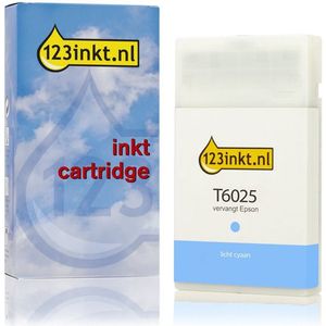 Epson T6025 inktcartridge licht cyaan standaard capaciteit (123inkt huismerk)