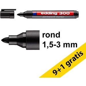 Edding 500 Marker Permanent 2-7mm zwart, doosje à 10 stuks