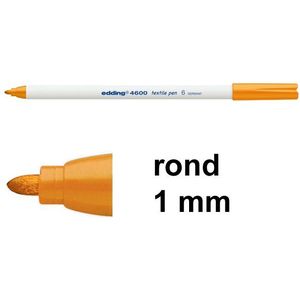 Edding 4600 textielmarker oranje (1 mm rond)