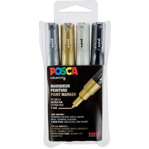 POSCA PC-1MC verfmarkerset (0,7 - 1 mm conisch) 4 stuks