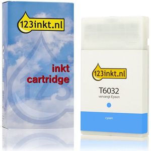 Epson T6032 inktcartridge cyaan hoge capaciteit (123inkt huismerk)