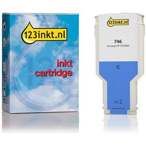 123inkt huismerk vervangt HP 746 (P2V80A) inktcartridge cyaan