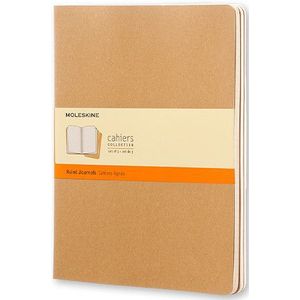 Moleskine XL gelinieerd schrift kraft (3 stuks)