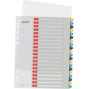 Leitz Cosy bedrukbare kartonnen tabbladen A4 met 20 tabs (11-gaats)