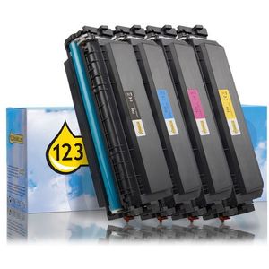 Toner Canon aanbieding: T09 BK, C, M, Y zwart + 3 kleuren (123inkt huismerk)