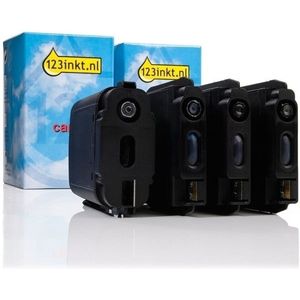 Aanbieding: 123inkt huismerk vervangt HP 10 zwart + HP 11 cyaan, magenta en geel