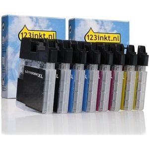 Aanbieding: 123inkt huismerk vervangt 2x Brother LC-1100 XL serie