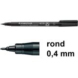 Staedtler Lumocolor 313 permanent marker zwart (0,4 mm rond)